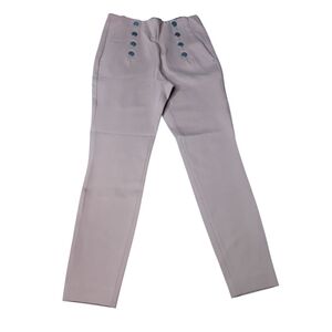 EXPRESS Skinny High Rise Pink-Salmon Brand New Size 0 S Stretch Silver Buttons